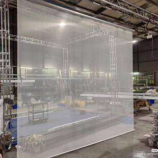 全息投影纱幕舞台幕布电动幕电动卷轴定制全息纱幕包边打孔厂家