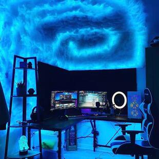 幻彩雷云灯室内云氛围闪电乌云装饰灯电竞房剧本杀diy棉花云朵灯