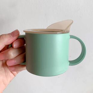 宝宝学饮杯牛奶杯斜敞口水杯婴儿童嘬饮口杯学喝水直饮杯1岁鸭嘴