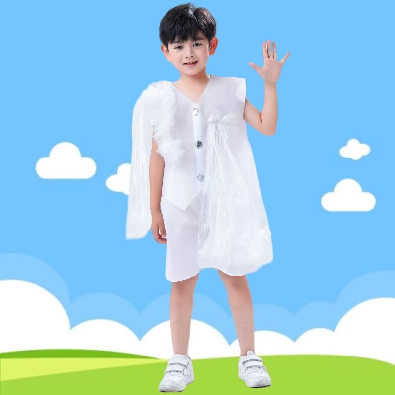环保服装儿童时装秀幼儿园手工制作衣服女童创意亲子走秀演出表演