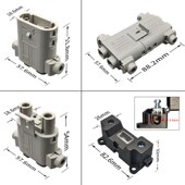 免压线驻车空调连接器防尘空调电源插头发电机防脱公母充电头