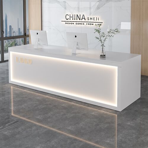 吧台接待台公司柜台小型前台桌服装店奶茶店美容院简约转角收银台