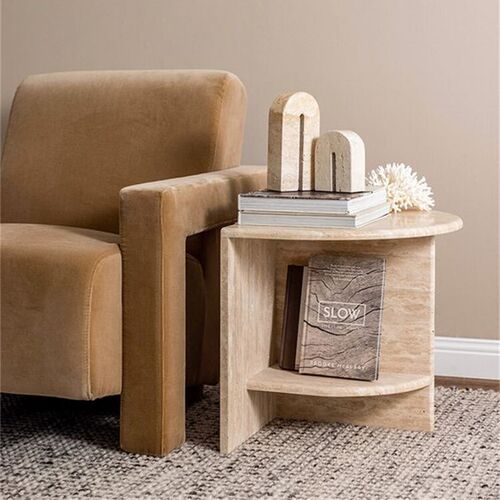 天然黄洞石迷你北欧简约个性沙发边桌床头茶几角几边几