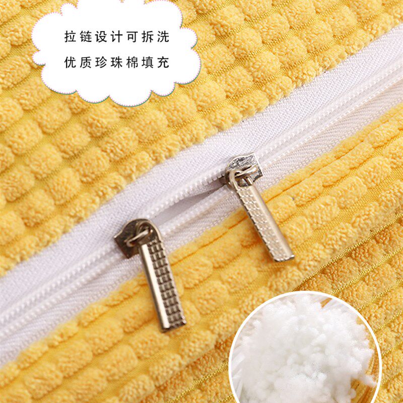 家用简约多功能玉米灯芯绒三角靠背床头飘窗长靠枕双人沙发大靠垫