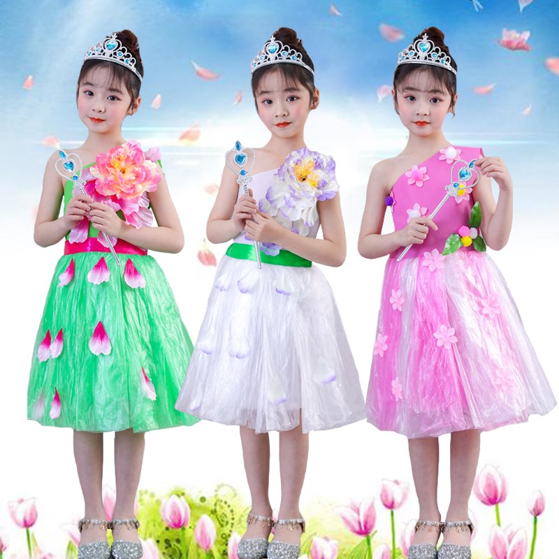 儿童时装秀环保服装亲子走秀演出服幼儿园手工制作塑料袋环保服装