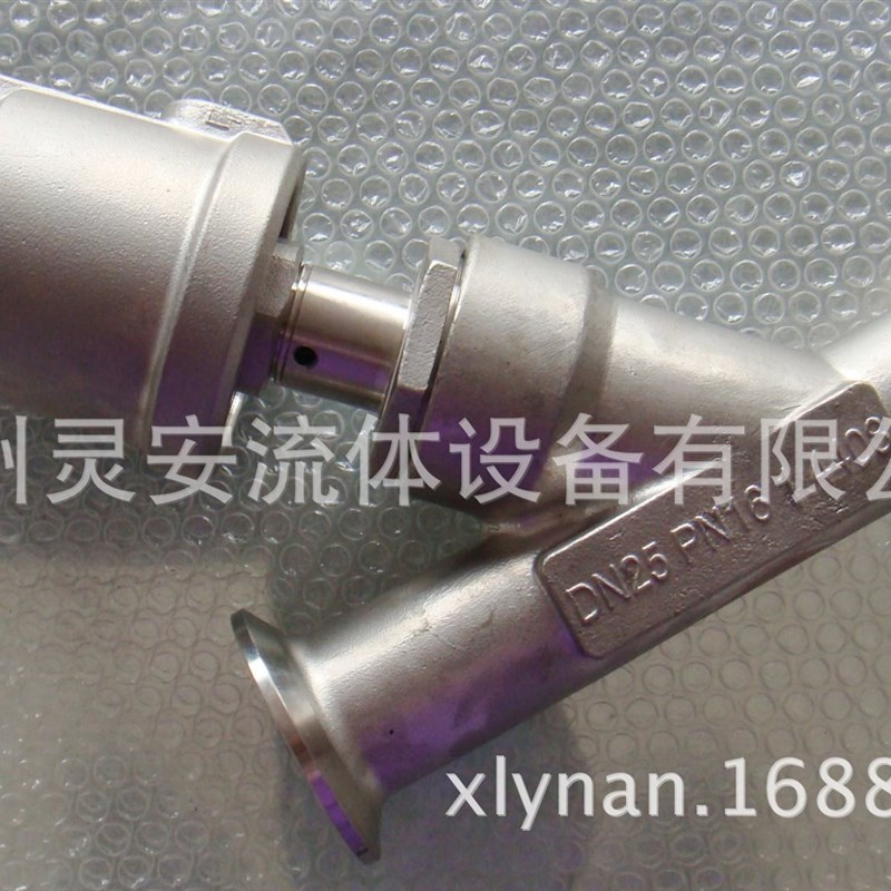 DN25不锈钢头快装角座阀 卫生级全不锈钢角座阀 气动快装角座阀