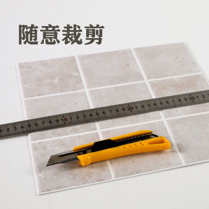 仿瓷砖贴纸自贴3D立体墙贴厨房卫生间墙面装饰防水防油加厚墙纸