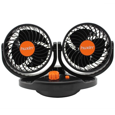 车载电动摇头风扇自动摇头车用电扇小汽车12V/24大货车大风速双头