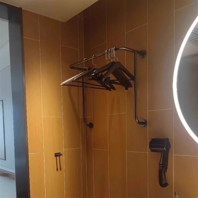 酒店挂衣架上墙不锈钢晾衣架酒店宾馆民宿浴室挂衣杆新款可定制