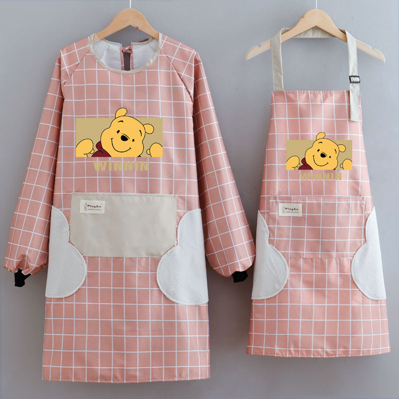 大人罩衣女家居防水围裙家用厨房长袖防油餐饮专用可擦手可爱洋气,家庭/个人清洁工具,围裙,淘宝优惠券,粉丝福利购,淘宝优惠卷