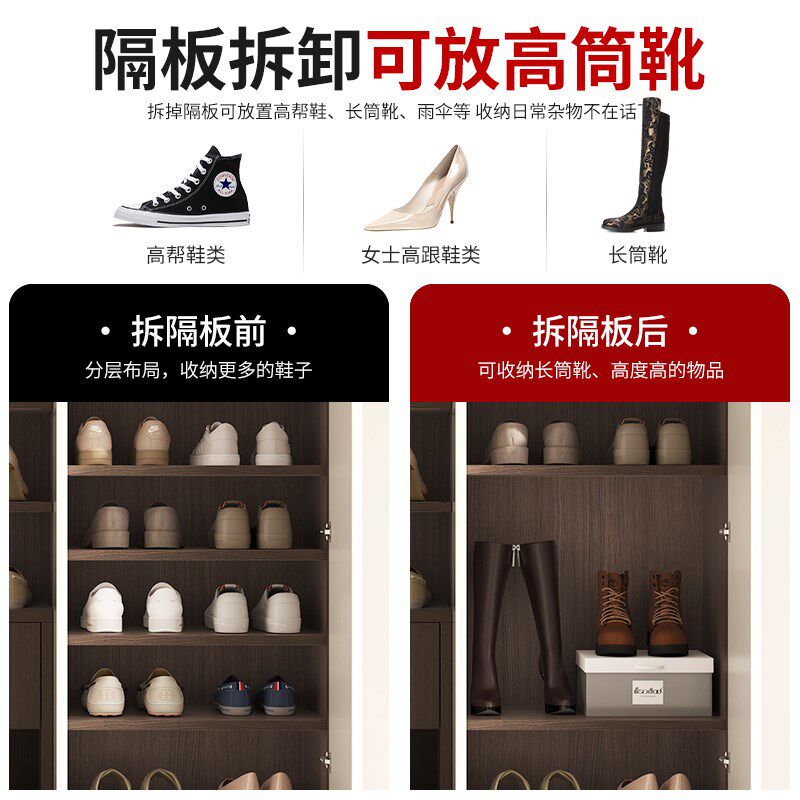 实木鞋柜坐凳一体家用门口玄关入户换鞋凳可定制简易防尘收纳柜子