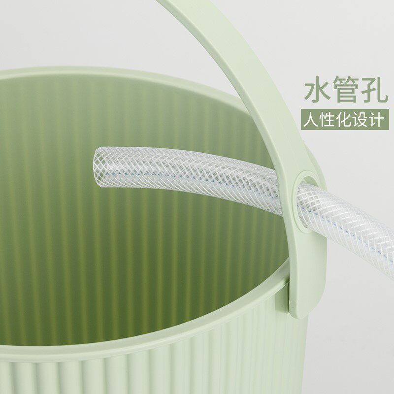 储水桶带盖子塑料可坐洗澡大号收纳储物家用桶子坐凳子圆形的白色