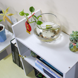 可伸缩书架桌面收纳置物简约创意转角小分层办公学习桌上读书架子