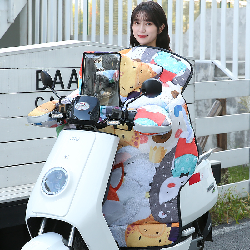 电动车挡风罩亲子款冬季加绒加厚挡风被儿童母子防风防寒保暖秋冬