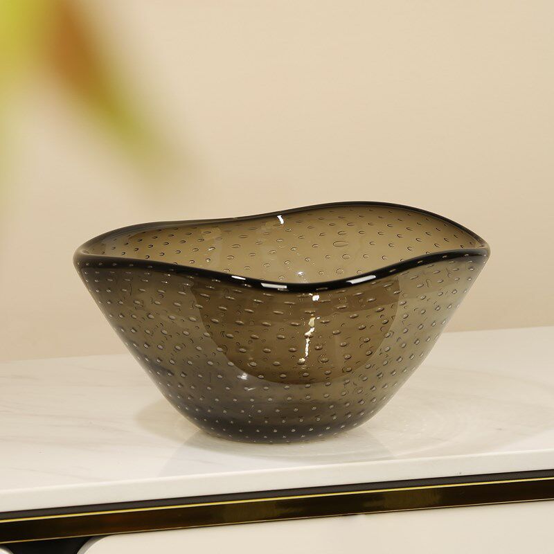 轻奢琉璃气泡果盘大师手作艺术品客厅酒店样板间玄关桌面茶几摆件