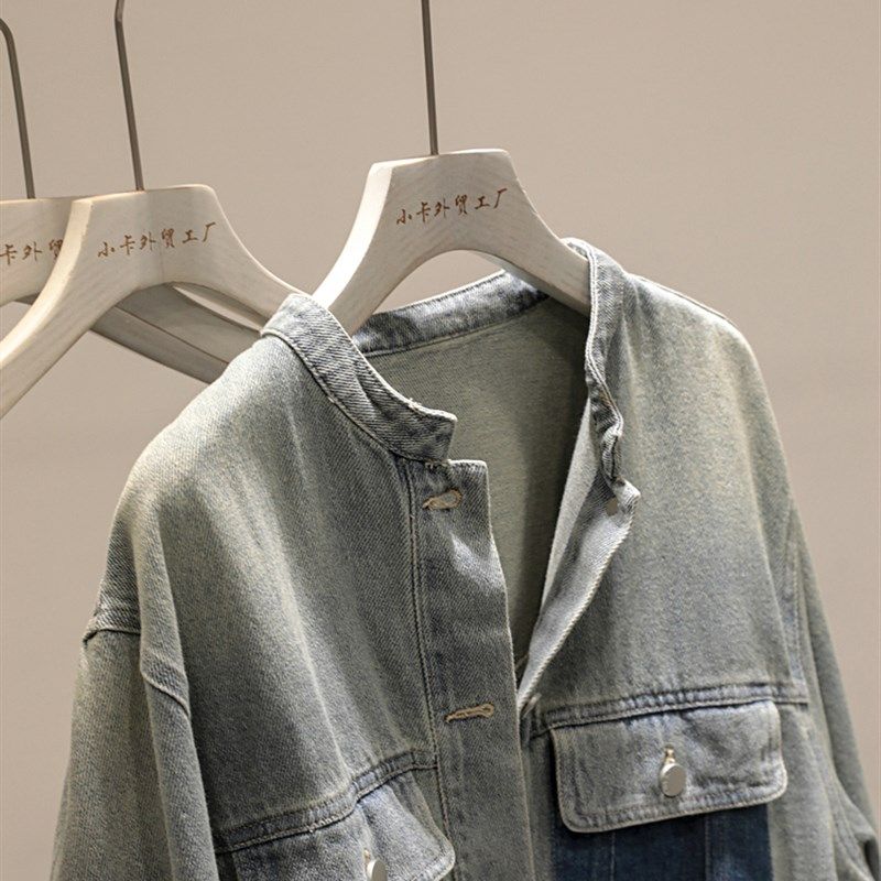 重磅牛货!春季新款设计感洋气圆领短款牛仔外套女百搭夹克上衣,女装/女士精品,短外套,淘宝优惠券,粉丝福利购,淘宝优惠卷