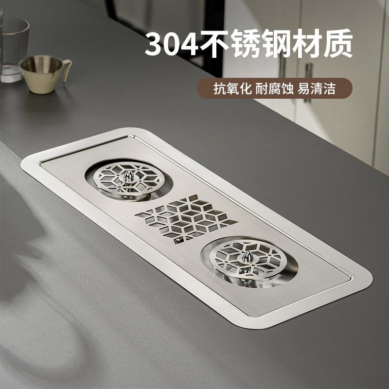 吧台洗杯器水槽嵌入式高压冲杯器不锈钢咖啡奶茶店自动推杯器商用