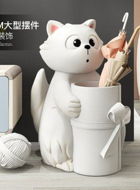 可爱猫咪客厅玄关收纳家居饰品沙发电视柜旁落地摆件乔迁新居礼品