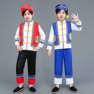 广西壮族三月三少数民族服装儿童苗族彝族瑶族白族男女童演出服装
