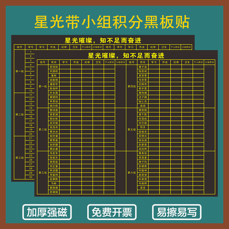 定制你追我赶评比栏竞赛表黑板贴