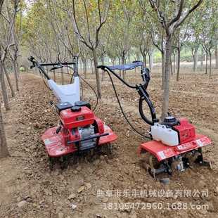 家用小型微耕机 轻巧灵活手扶多功能旋耕机 丘陵地果园开沟机