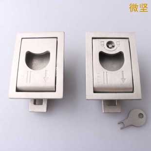 工具箱锁扣 LS715 2开关控制柜门拉手锁 304不锈钢平面搭扣锁
