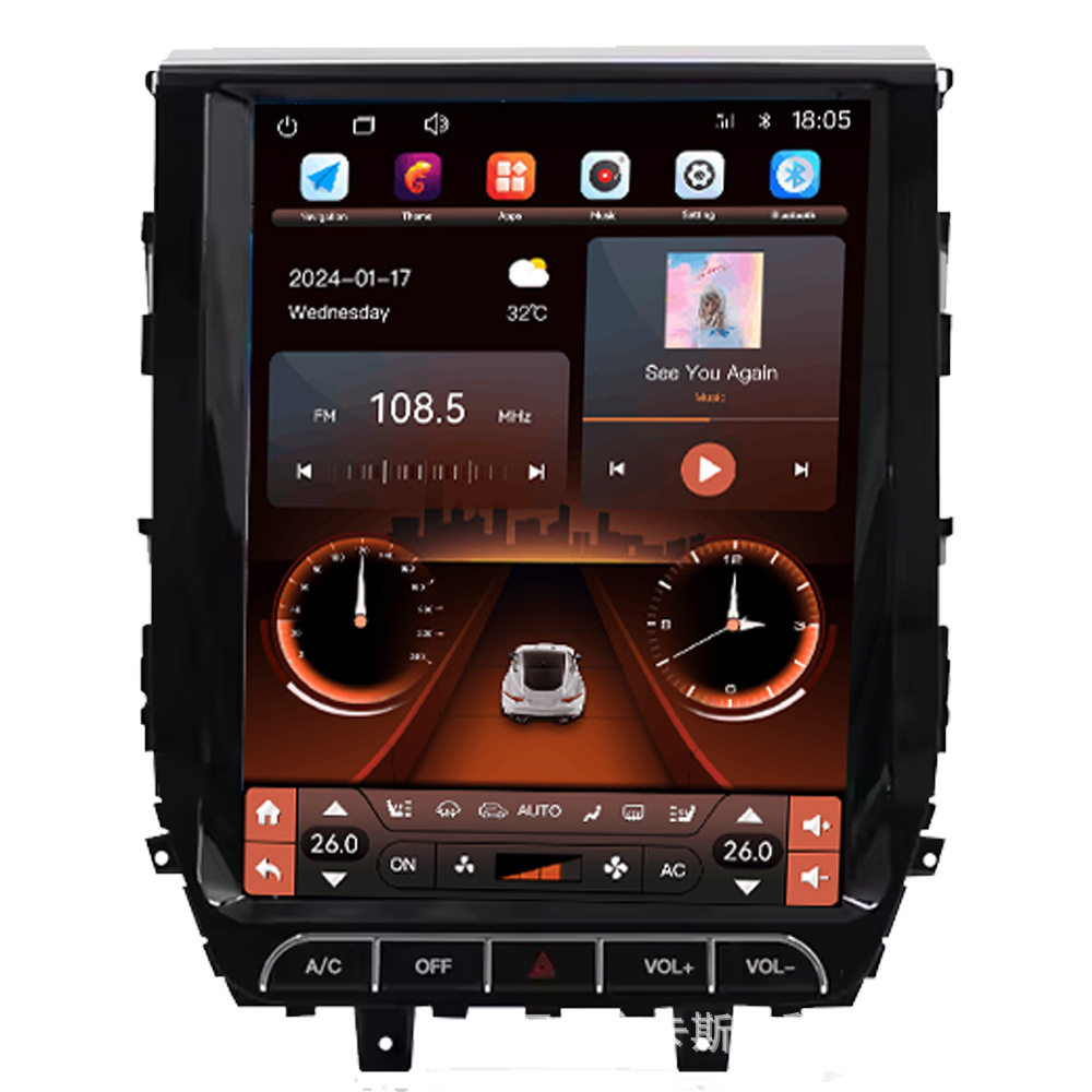 竖屏10.4寸新酷路泽2016-2018车载智能导航仪安卓车机carplay