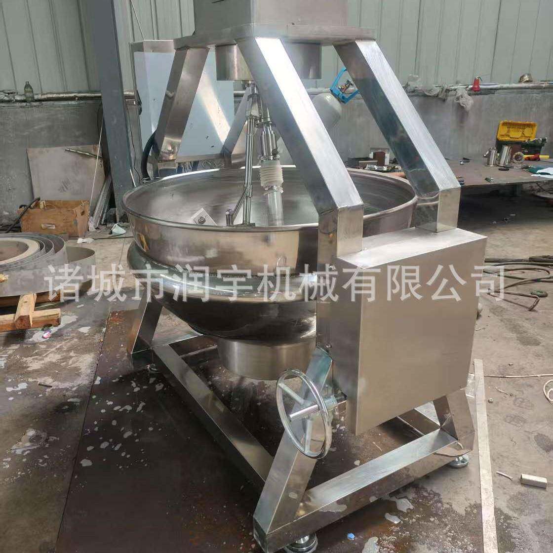 阿胶糕不锈钢搅拌锅全自动果酱行星炒锅蒸汽加热电加热炒制设备