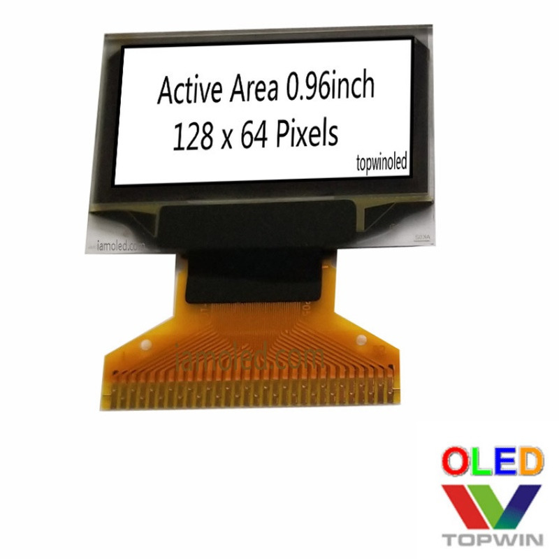0.96寸白光0.95英寸oled液晶显示VG-2864KSWEG01厂家白色1英寸