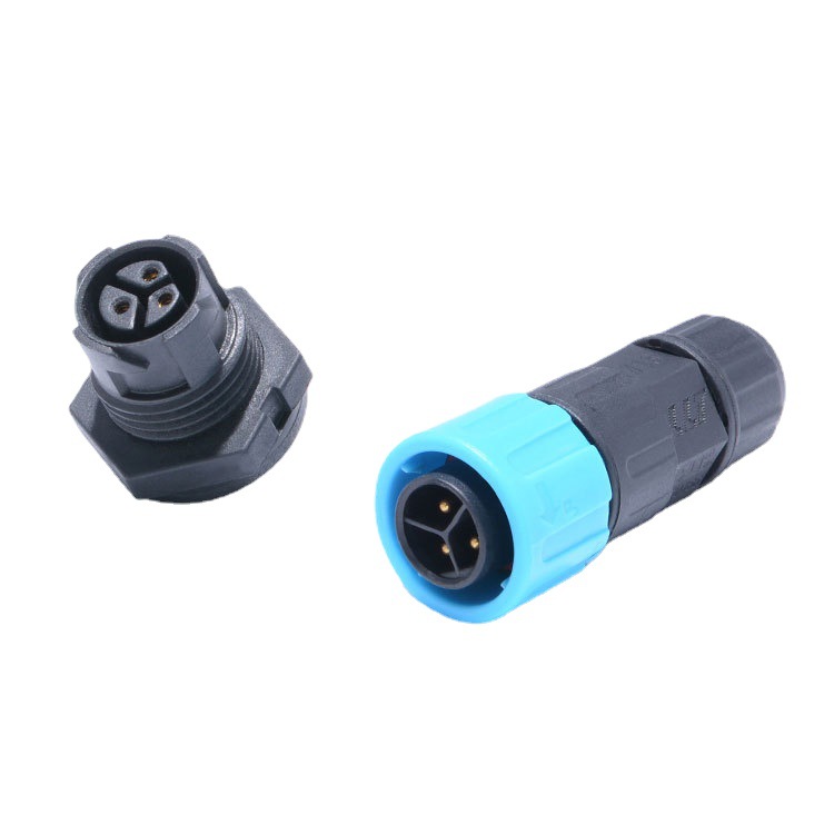 利路通LLT-M16-3芯母针面板防水航空插头 10A 自锁式连接器