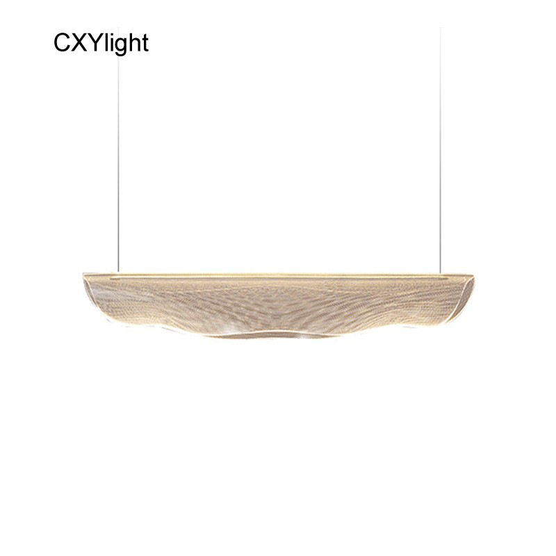 创意餐厅吧台亚克力吊灯现代简约大气办公室岛台蜡烛长条LED