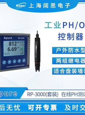 工业在线酸度计RP-3000套装PH测试仪双通道PH/ORP水质监测仪