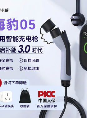 比亚迪海豹05dmi新能源专用3.5kW充电枪家用便携式随车充海狮06器