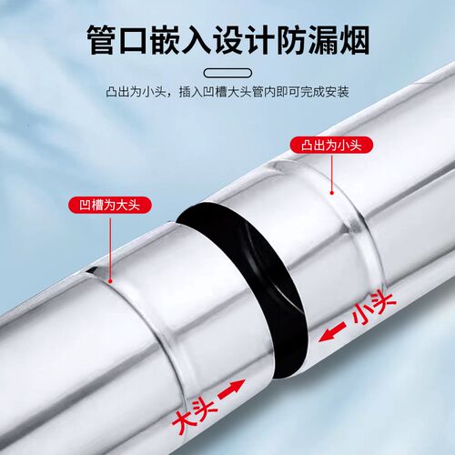 304不锈钢烟管0l.7MM厚度烧柴烤火炉烟囱取暖炉锅炉壁炉排烟管弯