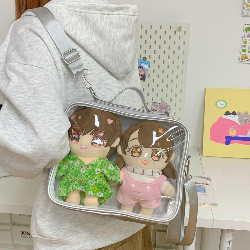 学院风JK少女制服包日系ins软妹颜值简约百搭PU斜挎包吧唧痛包