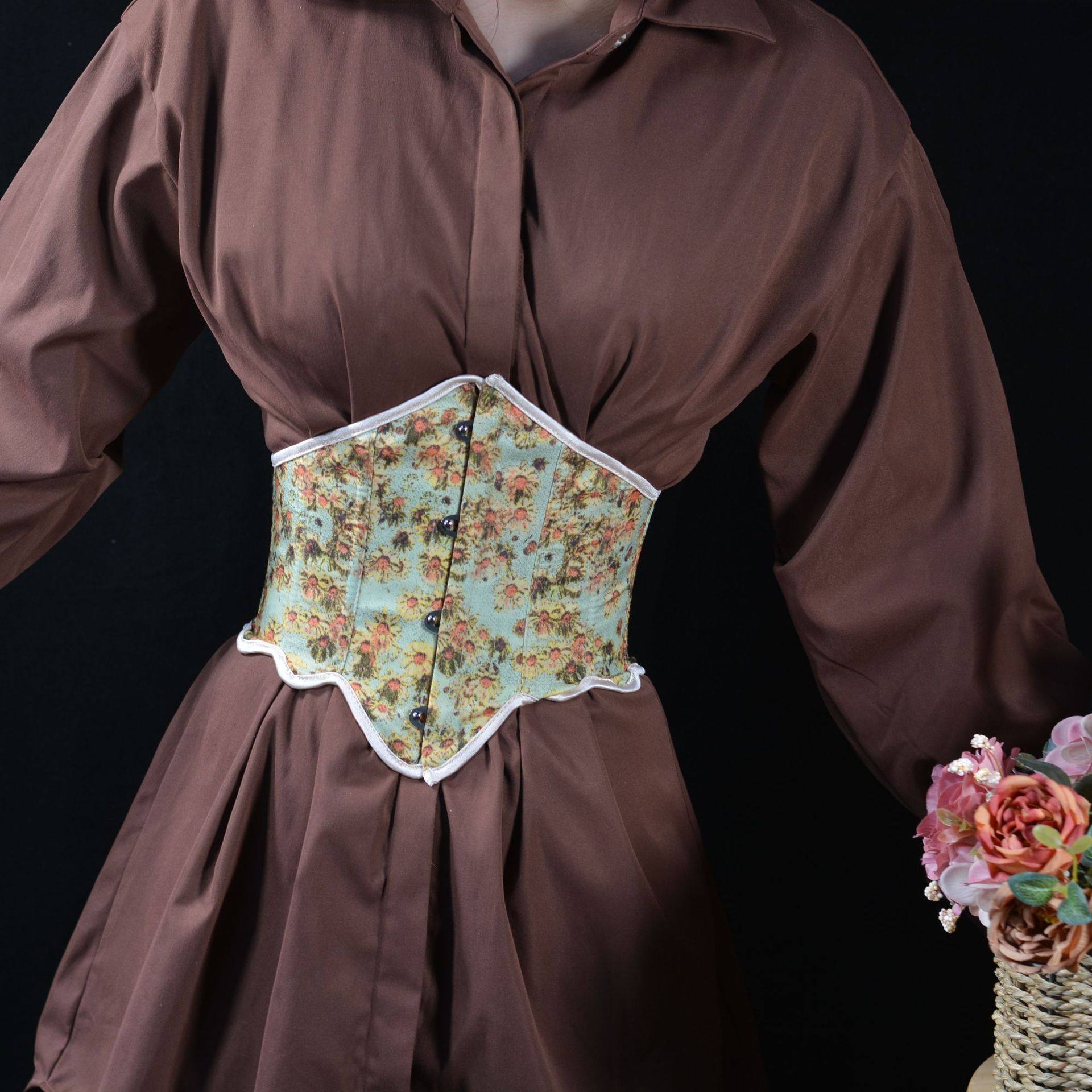 230短款4扣22cm小碎花迷你向日葵上下两面穿腰夹后绑带定型腰封,电子/电工,其它,淘宝优惠券,粉丝福利购,淘宝优惠卷