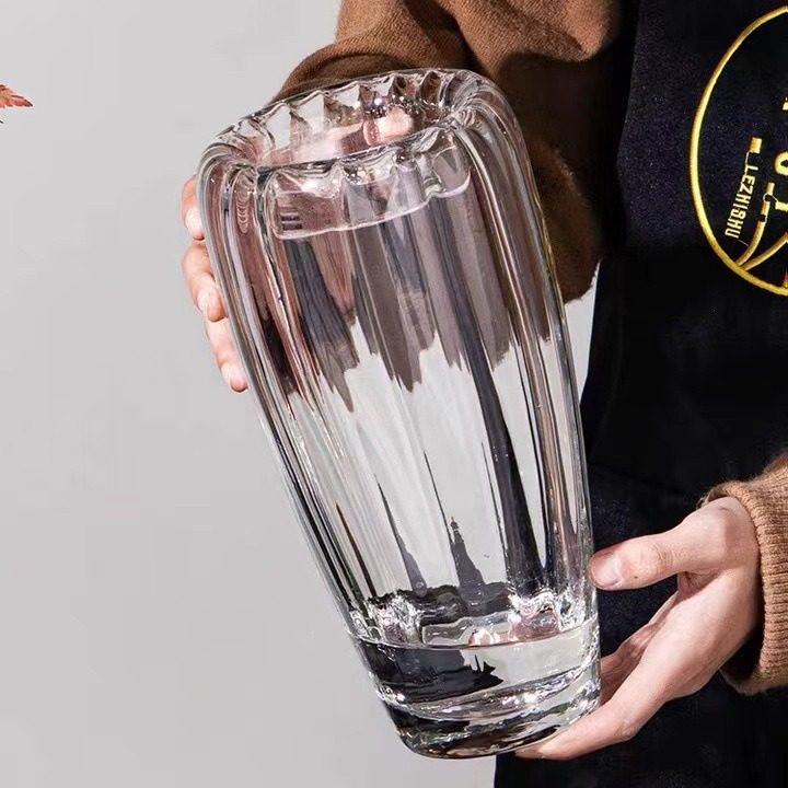 现代透明玻璃翻口花器插花花瓶摆件家居客厅电视柜简约餐桌装饰品,家庭/个人清洁工具,厨卫防水贴/条,淘宝优惠券,粉丝福利购,淘宝优惠卷