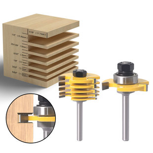 组合镂刀 6个片1 T型刀 可调槽口刀 可拆换刀片镂刀 4柄6mm柄2支装