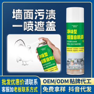 墙面自喷漆修补一喷白水性翻新白色修复涂鸦底漆家用内墙漆乳胶漆