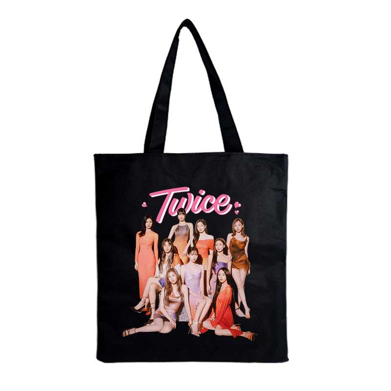 防弹GIDLE BL NEW IVE MOX LESS明星周边DIY双层袋子牛津布单肩包