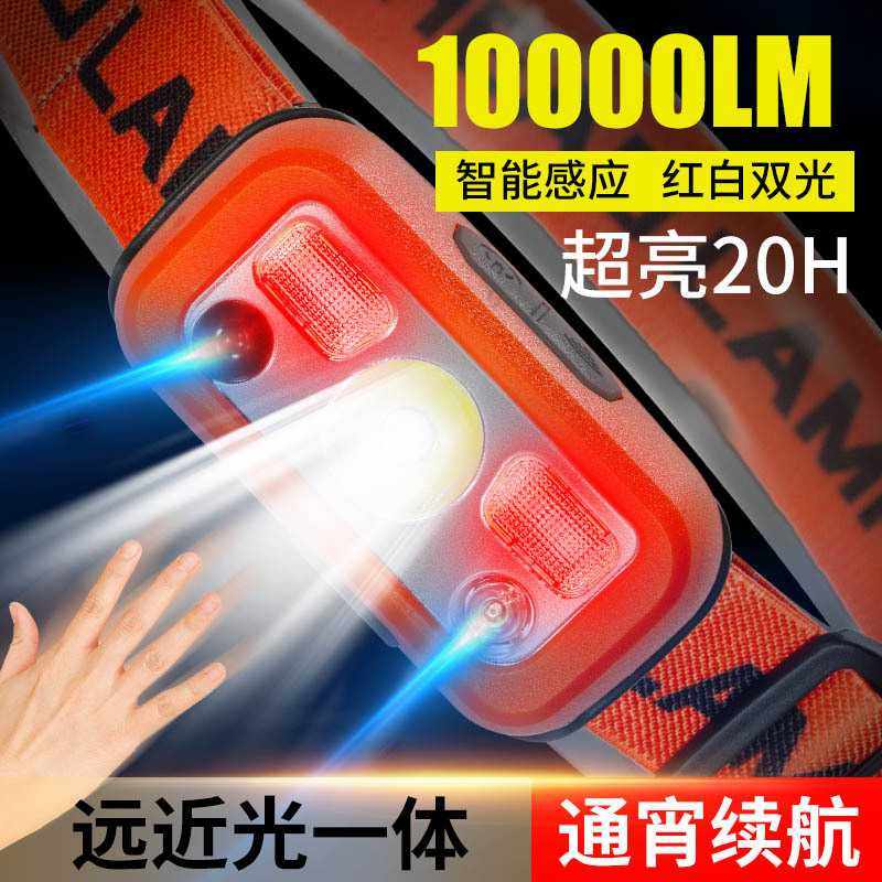 新款LED强光头灯挥手感应USB充电夜跑步钓鱼检修迷你头灯,户外/登山/野营/旅行用品,头灯,淘宝优惠券,粉丝福利购,淘宝优惠卷