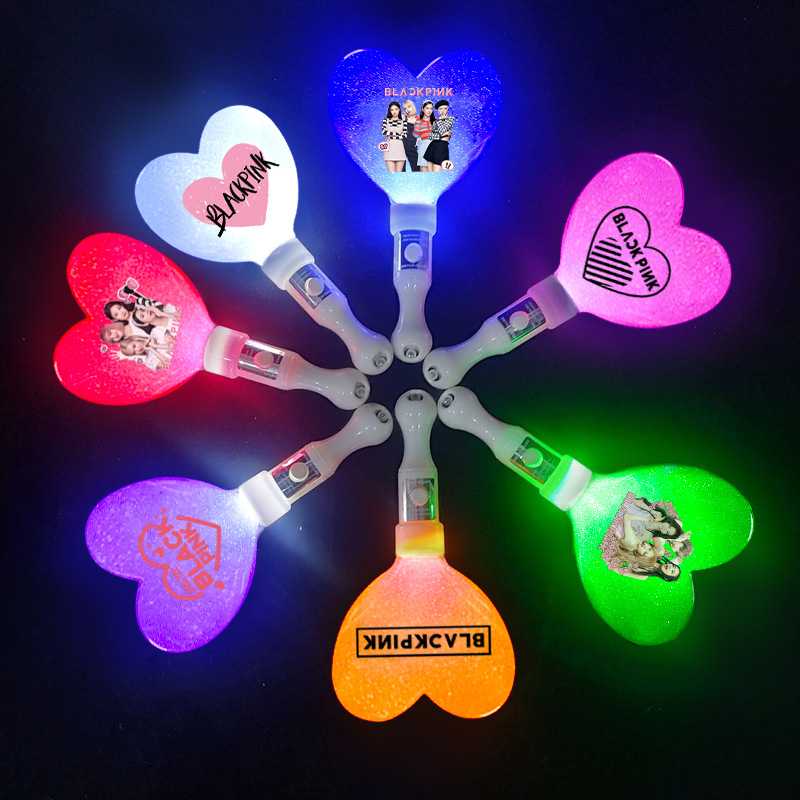 助威道具BP防弹EN SK GOT爱心闪光棒LED手灯演唱会应援荧光棒LOGO