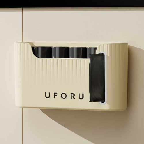 厨房垃圾袋收纳神器塑料袋收纳盒壁挂式收集器放置盒免打孔收纳架