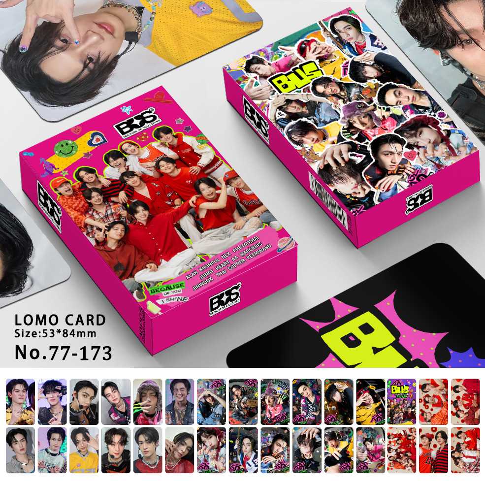 新款30张小卡泰星BUS照片卡ins应援贺卡明星拍立得双面LOMO卡盒装