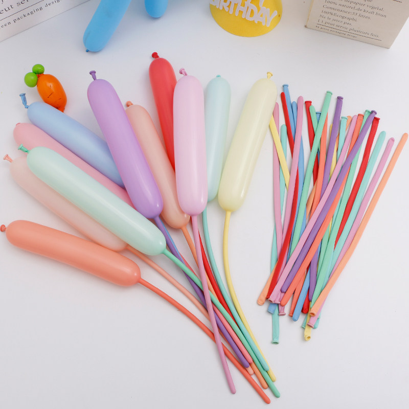 小太子260魔术长条气球活动装饰加H厚小丑手工卡通造型透明汽球