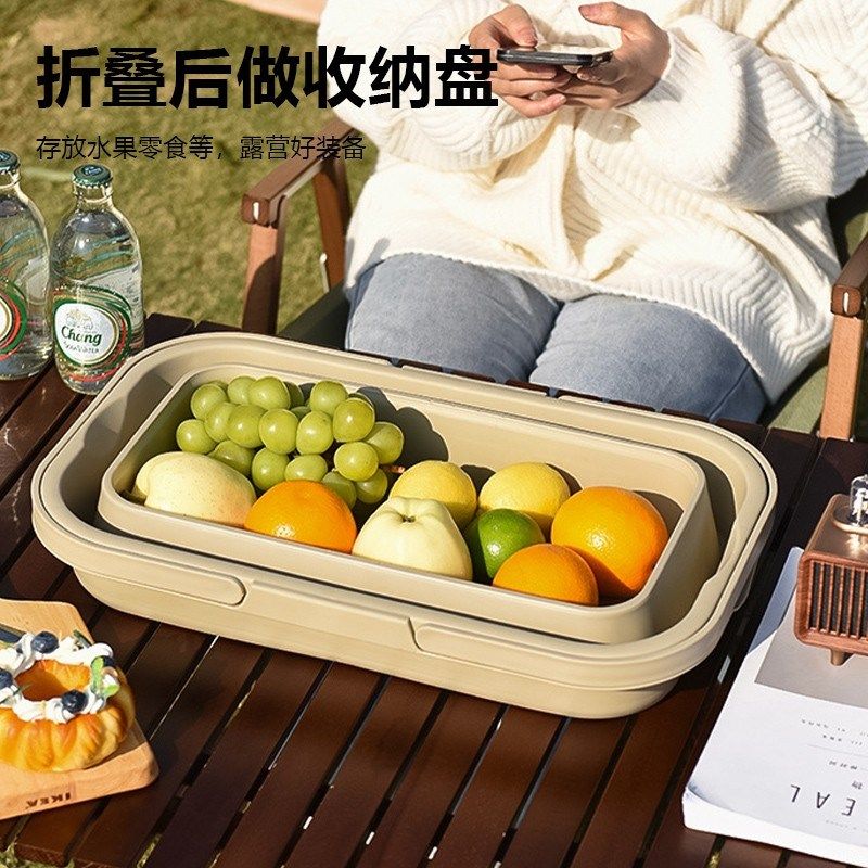 折叠收纳箱便携式户外露营野餐野炊E装备整理箱车载后备箱储物神