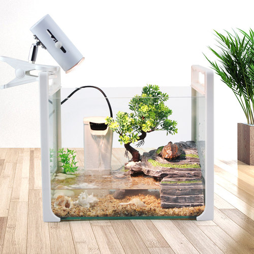 低水位过滤器浅水鱼缸瀑布式小型A缸乌龟盒潜水泵吸粪循环泵龟静