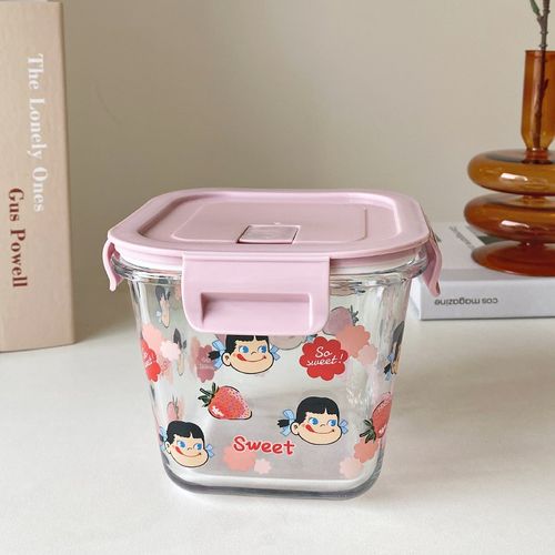 玻璃汤碗可e微波加热密封饭盒上班族学生带饭餐盒便当水果保鲜盒