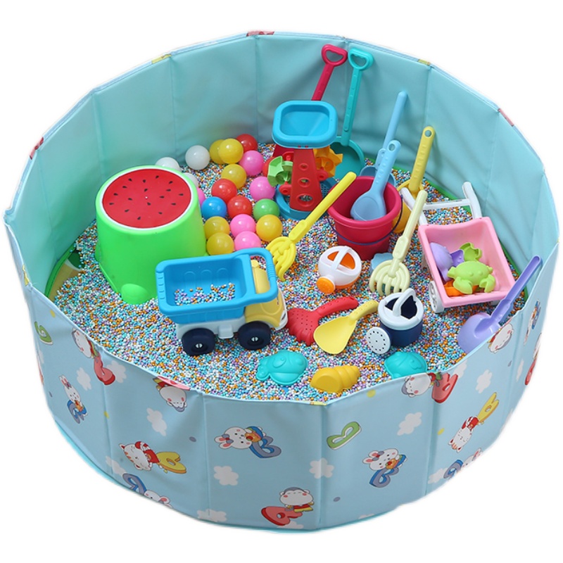 儿童沙子玩具沙i室内沙池套装仿瓷沙替决明子沙滩玩具宝宝挖沙围