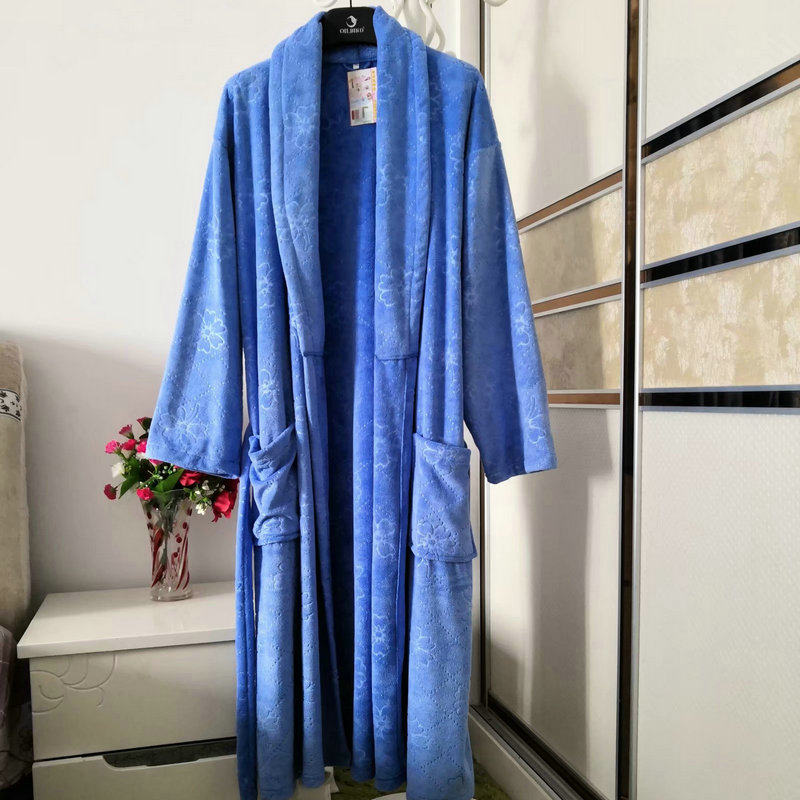 春秋冬季情侣棉毛巾料加肥加大码浴袍吸水加P厚男女浴巾睡袍包邮